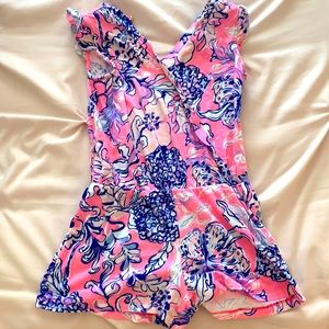 Lily Pulitzer, Girls Romper, Size 6/7